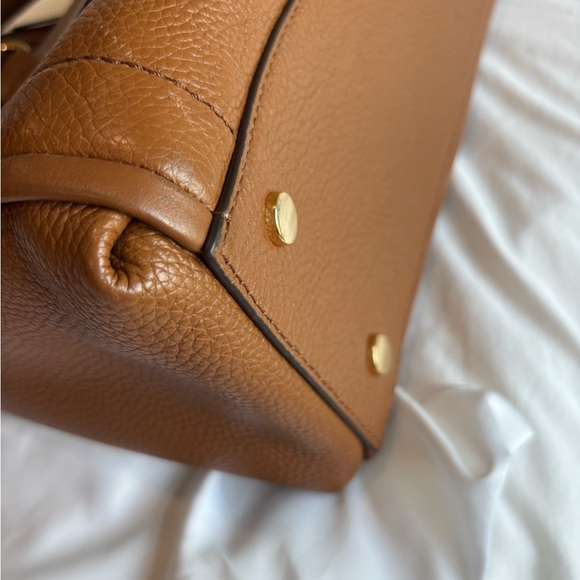 Michael Kors Carine Satchel Bag Camel Brown Leather with Strap and Dust Bag EUC - Picture 16 of 16